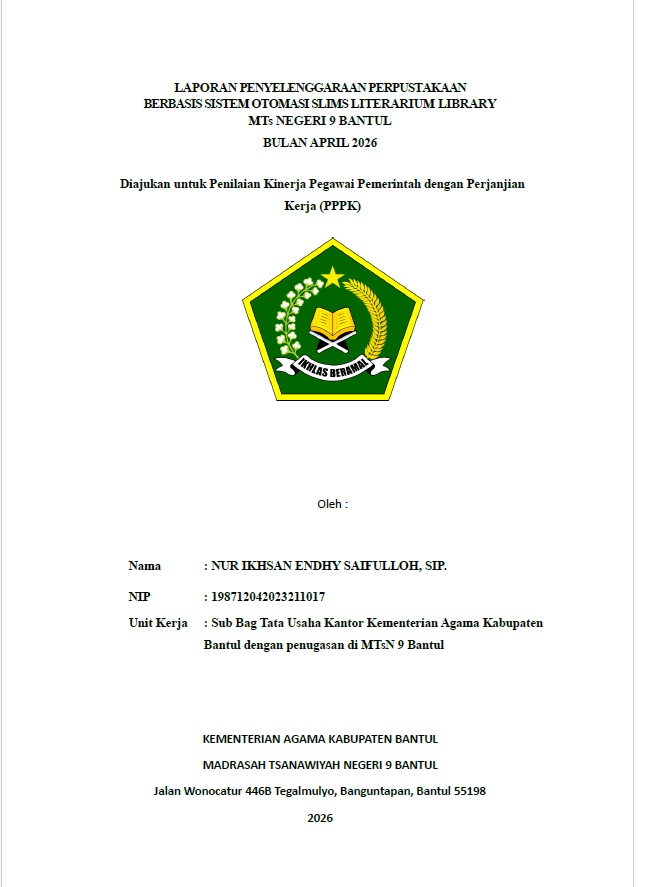 LAPORAN PENYELENGGARAAN PERPUSTAKAAN APRIL